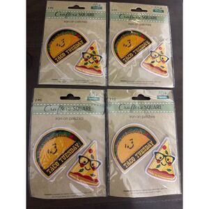 Crafter's Square Taco Tuesday & Pizza Iron On Patches 4-Pack Bulk Set 8 Total